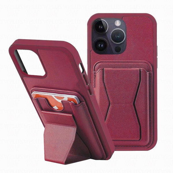 Étui portefeuille avec porte-cartes et béquille pour iPhone 15 Pro Étui portefeuille avec porte-cartes et béquille pour iPhone 15 Pro